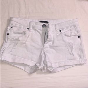 White Jean shorts